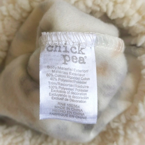 chick pea fair isle print fleece & sherpa baby winter hat tuque - Picture 3 of 4